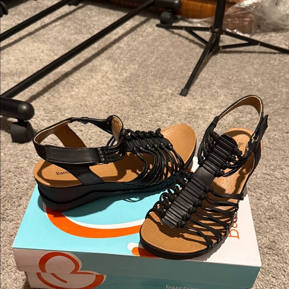 BareTraps Black Strappy Sandals - Picture 7 of 11